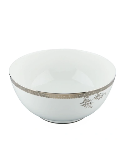 Wedgwood Lace Platinum Salad Bowl (25cm) In White