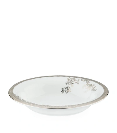 Wedgwood Lace Platinum Open Vegetable Dish In White