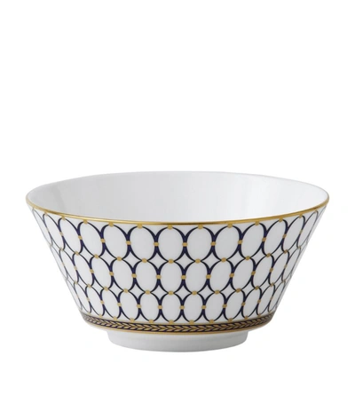 Wedgwood Renaissance Gold Cereal Bowl (14cm) In Blue