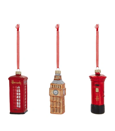 Harrods London Icons Tree Decorations (set Of 3) In Multi