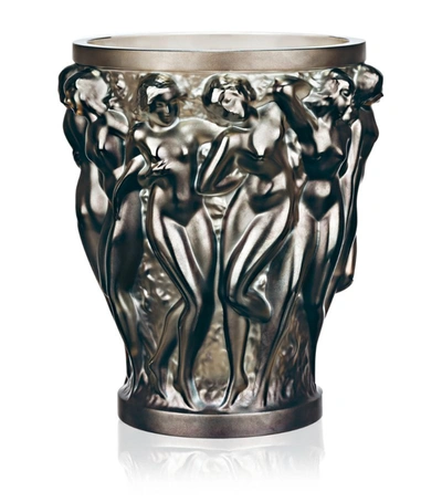 Lalique Bacchantes Bronze Vase (24cm) In Brown
