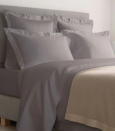 Harrods Of London Brompton Single Fitted Sheet (90cm X 190cm) In Grey