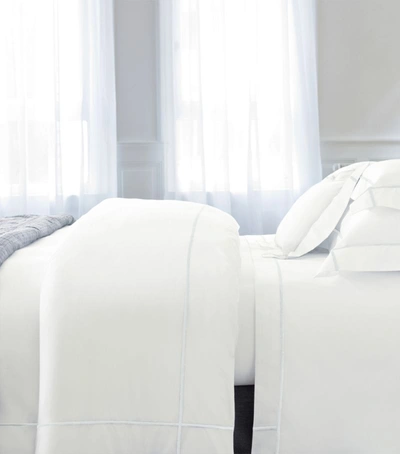 Yves Delorme Athena Blanc Double Duvet Cover (200cm X 200cm) In White