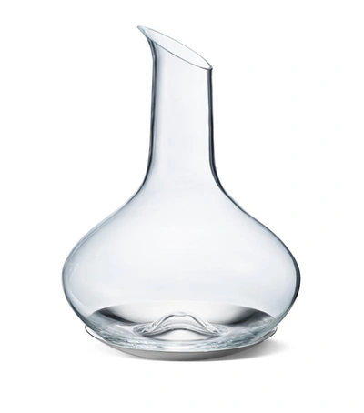 Georg Jensen Sky Wine Carafe Glass W/ Stainless Steel Coaster In Clear / Silver