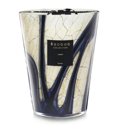 Baobab Collection Stones Lazuli Candle In Blue