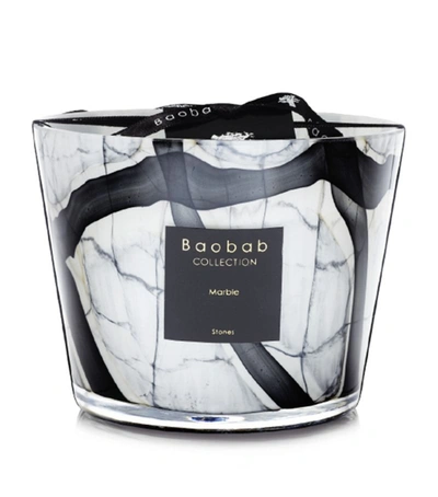 Baobab Collection Stones Marble Candle (10cm) In Grey