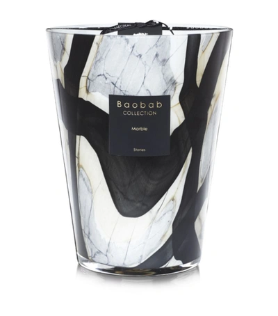 Baobab Collection Stones Marble Candle (24cm) In Grey