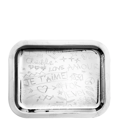 Christofle Silver-plated Graffiti Tray (26cm X 20cm)