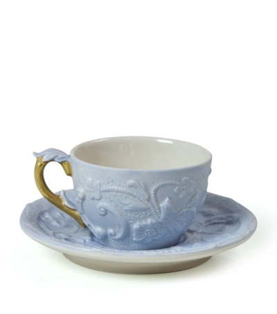 Villari Taormina Coffee Cup Saucer Set In Blue