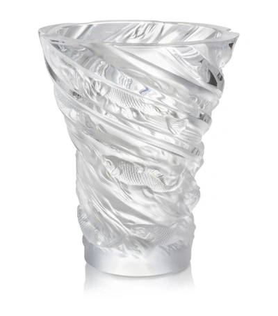 Lalique Koi Fish Vase (35cm) In Clear