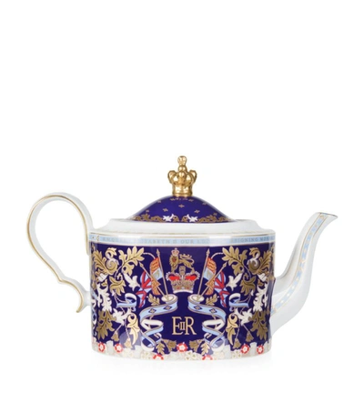 Harrods Hm Queen Elizabeth Ii Teapot In Multi