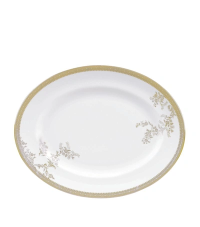 Wedgwood Lace Gold Oval Dish (35cm) In White