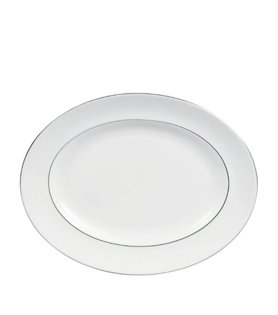 Wedgwood Blanc Sur Blanc Oval Platter (35cm) In White