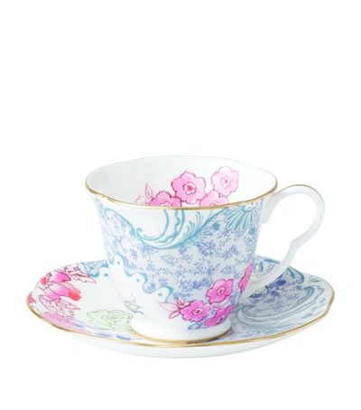 Wedgwood Butterfly Bloom Teacup And Saucer In Multi