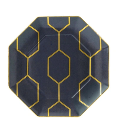 Wedgwood Arris Octagonal Plate (23cm) In Black