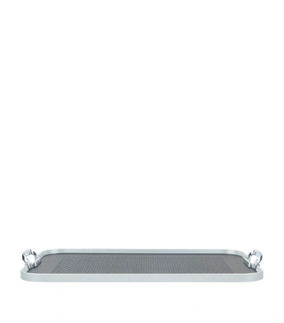 Kaymet Rubber Grip Cut Out Handle Tray In Black