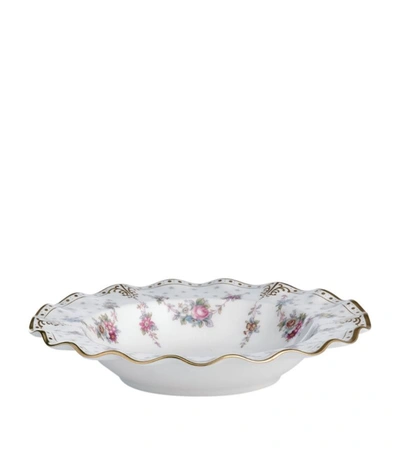 Royal Crown Derby Royal Antoinette Soup Bowl (21cm) In White