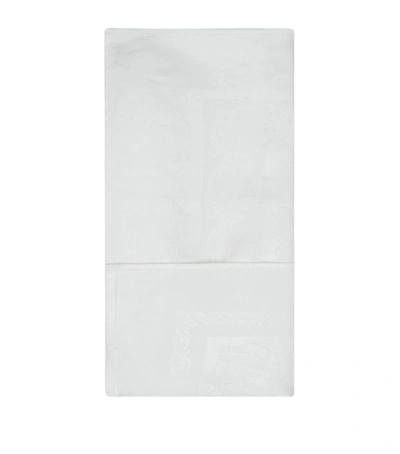 Thomas Ferguson Fine Scroll Napkin (56cm X 56cm) In White