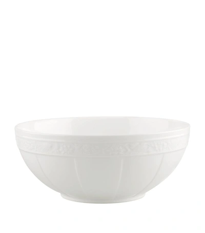 Villeroy & Boch White Pearl Salad Bowl (24cm) In Multi