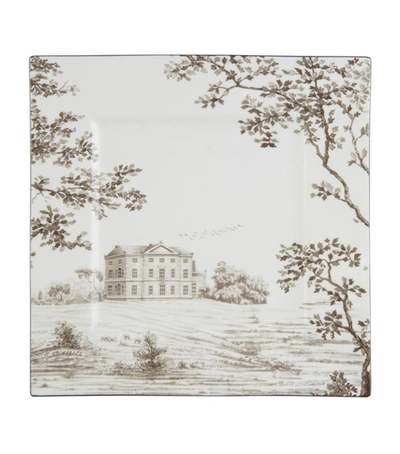Wedgwood Parklands Square Plate (25cm) In Grey