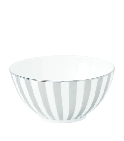 Wedgwood Platinum Collection Striped Gift Bowl (14cm) In White