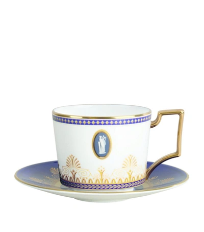 Wedgwood Cameo Teacup In Blue