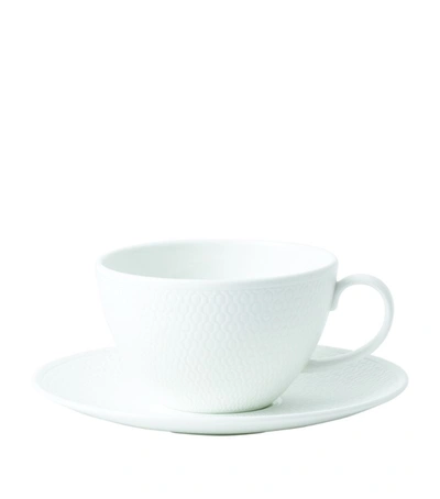 Wedgwood Gio Teacup And Saucer In White