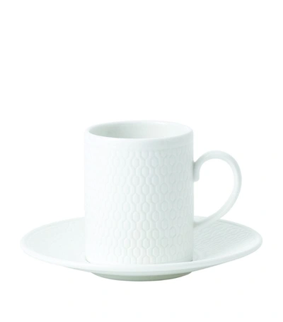 Wedgwood Gio Espresso Cup And Saucer In White