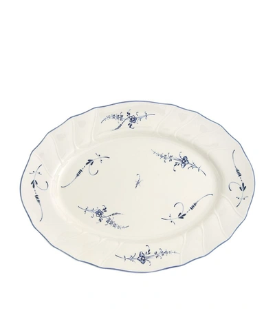 Villeroy & Boch Old Luxembourg Porcelain Oval Platter 36cm In Blue