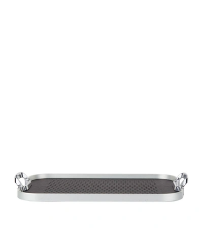 Kaymet Rubber Grip Cut-out Handle Tray In Black