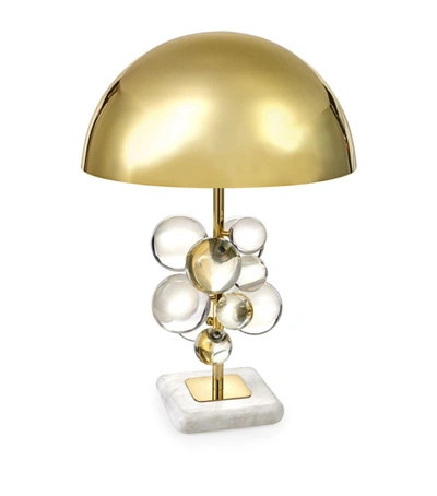 Jonathan Adler Globo Clear Table Lamp In Brass