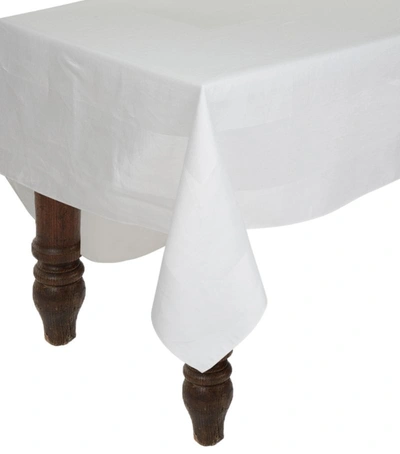 Thomas Ferguson Satin Band Tablecloth (183cm X 411cm) In White