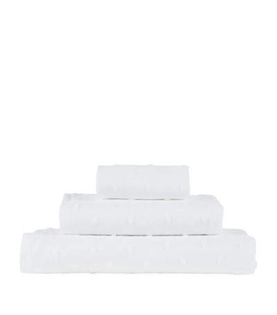 Uchino Zero Twist Gauze Dots Bath Towel (70cm X 140cm) In White