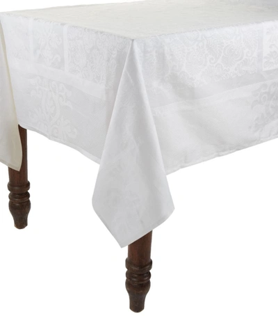 Le Jacquard Français Siena Cotton Tablecloth (175cm X 380cm) In White