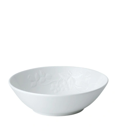 Wedgwood Wild Strawberry Embossed Bone China Gift Bowl 13cm In White