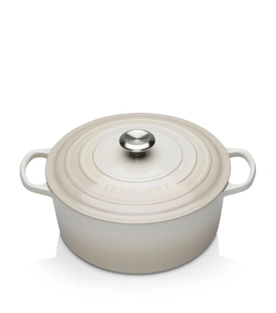 Le Creuset Cast Iron Round Casserole Dish (28cm) In Ivory
