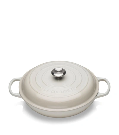 Le Creuset Cast Iron Shallow Casserole Dish (30cm) In Ivory