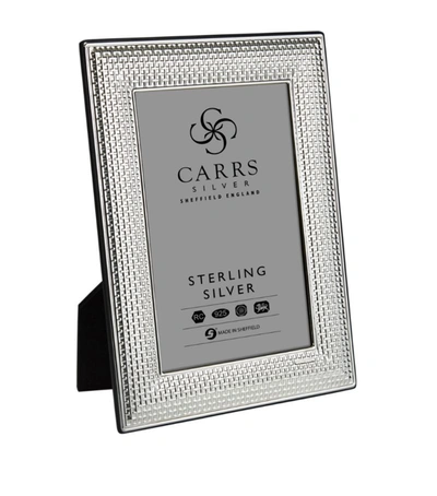 Carrs Silver Sterling Silver Cross Stitch Photo Frame (7"x5")