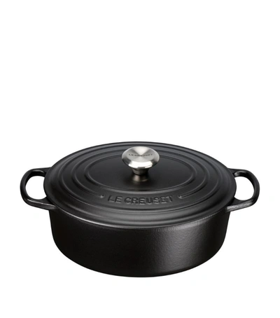 Le Creuset Cast Iron Oval Casserole Dish (29cm) In Black