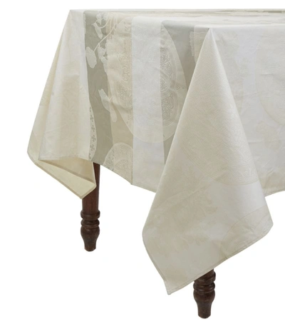 Le Jacquard Français Fleurs Gourmandes Tablecloth (175cm X 320cm) In Beige