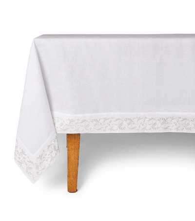 Weissfee Montreux Linen Tablecloth (170cm X 370cm) In Gold