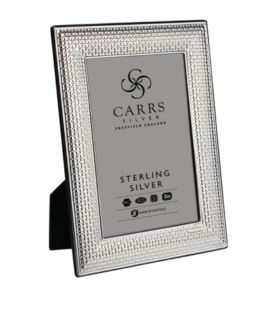 Carrs Silver Sterling Silver Cross Stitch Photo Frame (8"x6")
