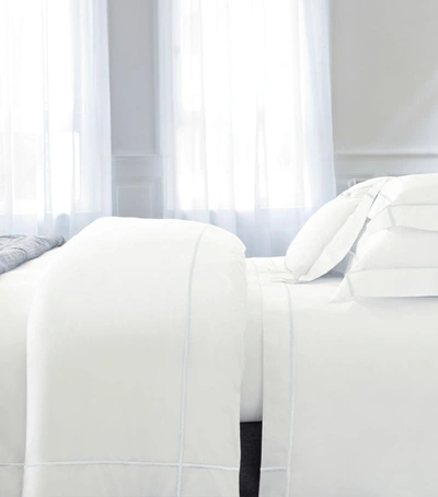 Yves Delorme Athena Blanc Super King Duvet Cover (260cm X 220cm) In White