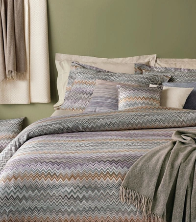 Missoni John Oxford Pillowcase (50cm X 75cm) In Green