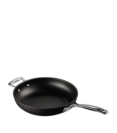 Le Creuset Toughened Non-stick Deep Frying Pan 28cm In Black