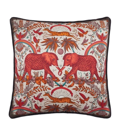 Emma J Shipley Zambezi Cushion (45cm X 45cm) In Red