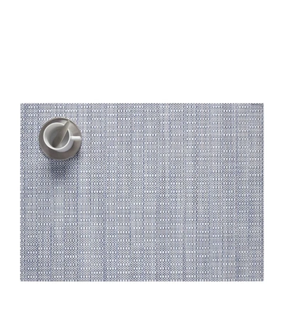 Chilewich Thatch Rectangular Placemat Pebble (36cm X 48cm) In Blue