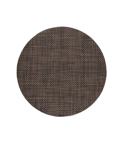 Chilewich Basketweave Round Placemat In Brown
