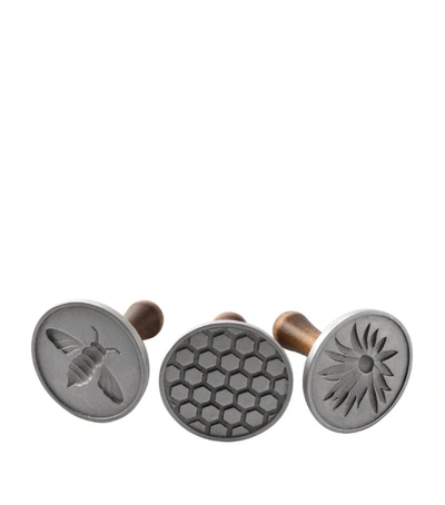 Nordicware Honey Bee Cast Cookie Stamps (set Of 3) In Silver