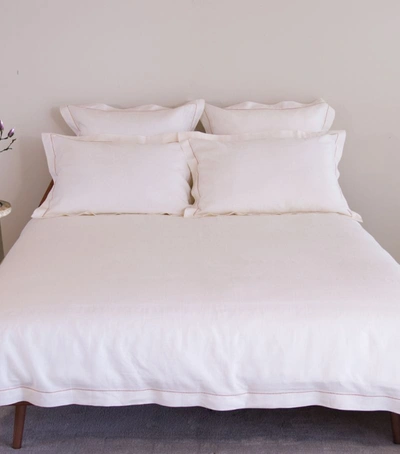 Harrods Of London Set Of 2 Clabon Oxford Pillowcases (50cm X 75cm) In White